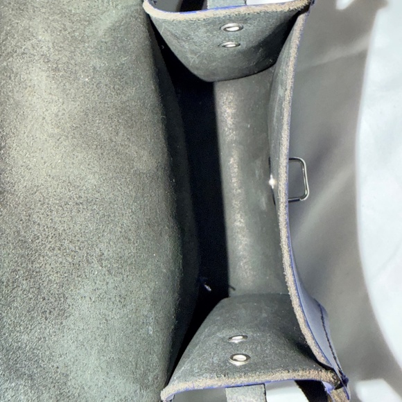 The Cambridge Satchel Company Mini Push Lock Leather Shoulder Bag Royal Blue - Picture 7 of 7